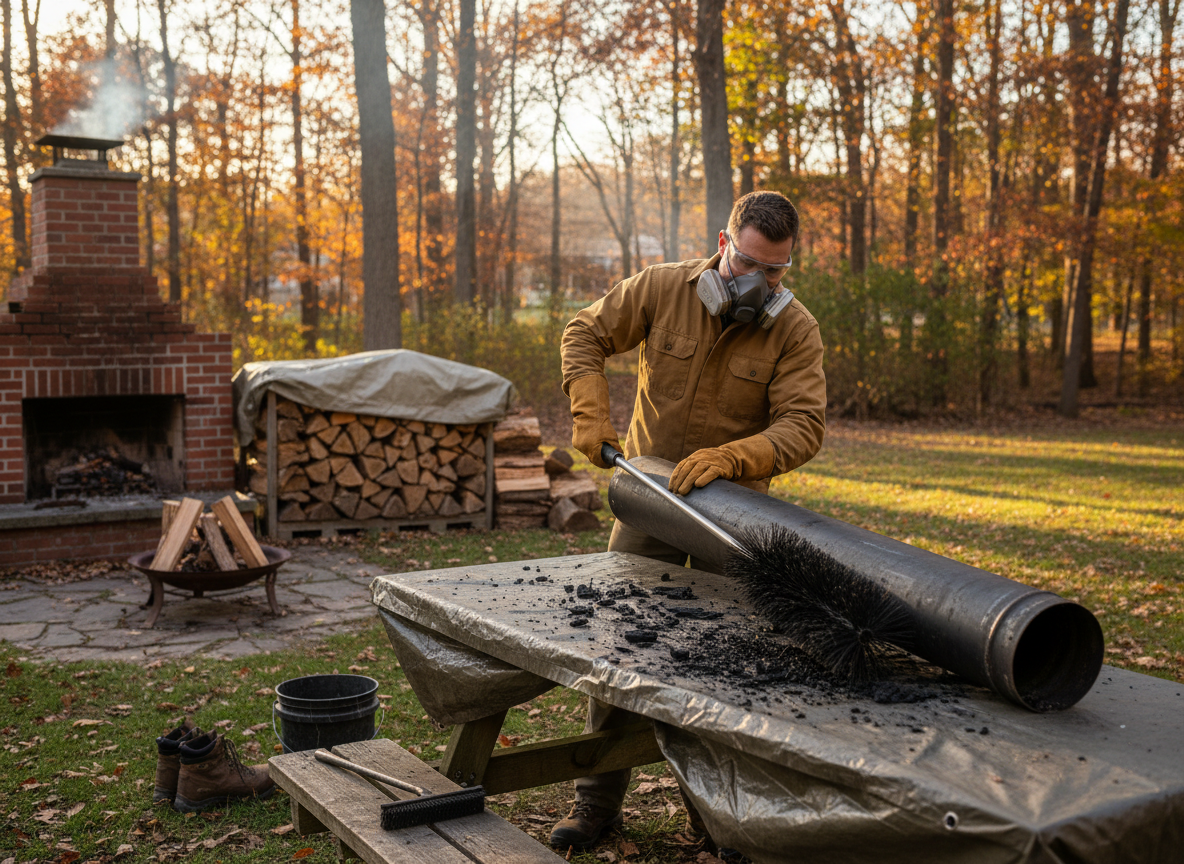 Removing Creosote Safely Before Burning Wood In Fall