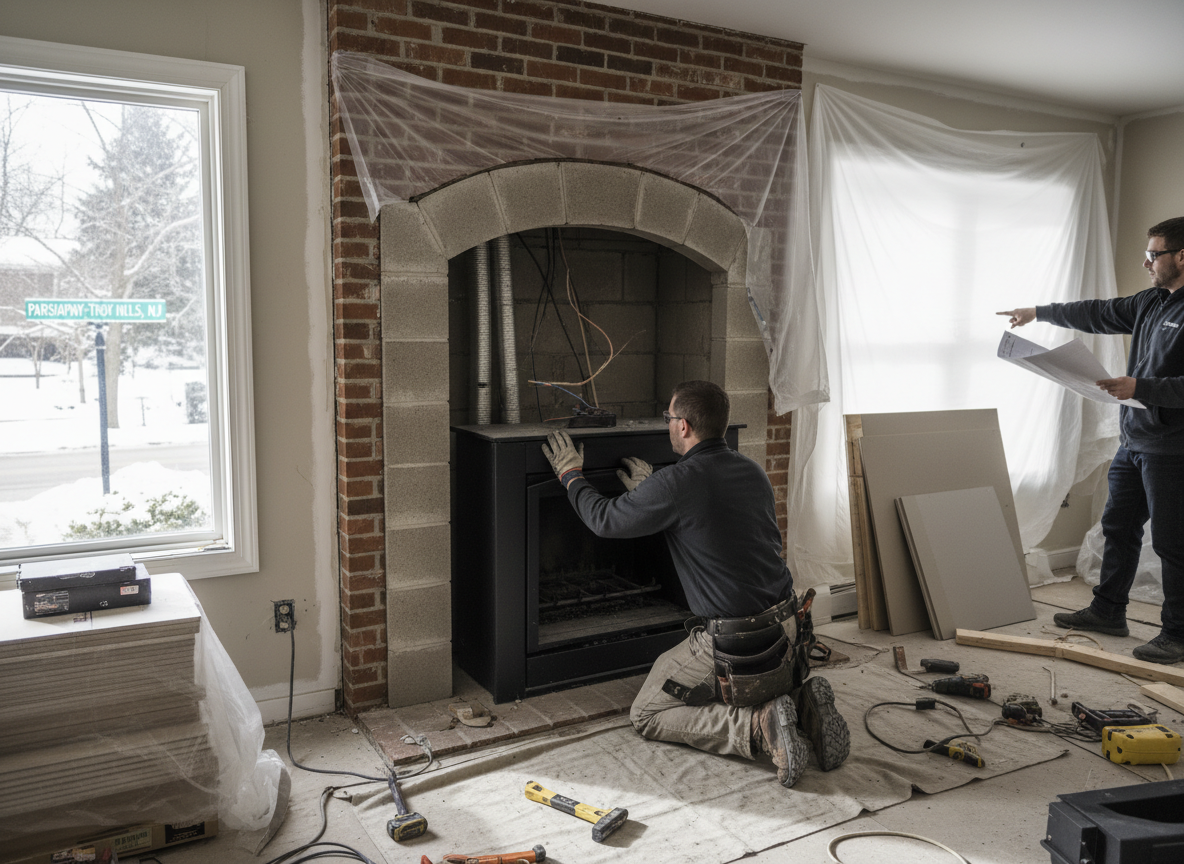 fireplace installation in Parsippany-Troy Hills